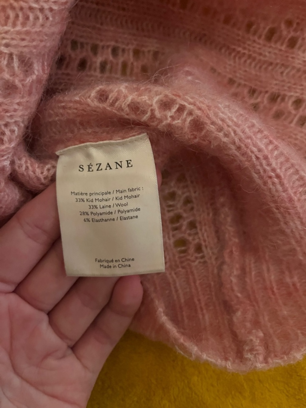 Sezane Rosa Sweater in Blush - Picture 4 of 4